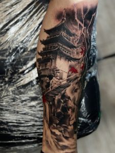 Realistické tetovanie na lýtko – Infernno Tattoo Pezinok – Lukáš Pullmann
